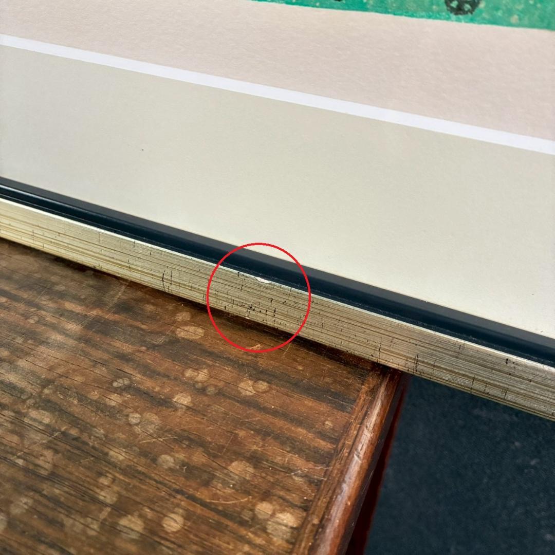 美品 ポール・アイズピリ「果物のある静物」リトグラフ 直筆サイン入 額縁入り