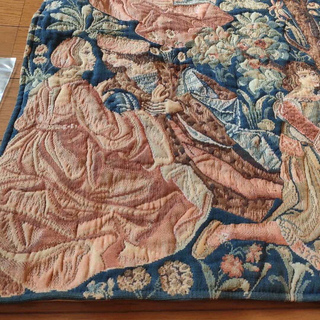 ヴィンテージ メイドインフランス タペストリー のれん　棒通し・棒付き