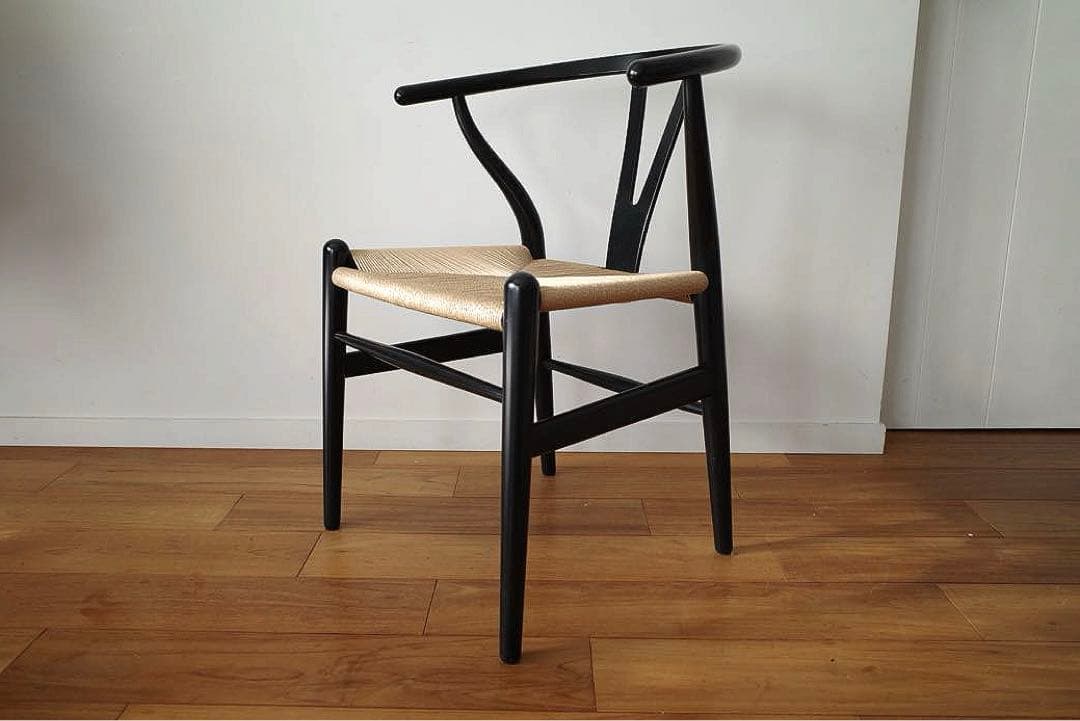 極美品【ヴィンテージ yチェア】ブラック（艶あり） 日本サイズ