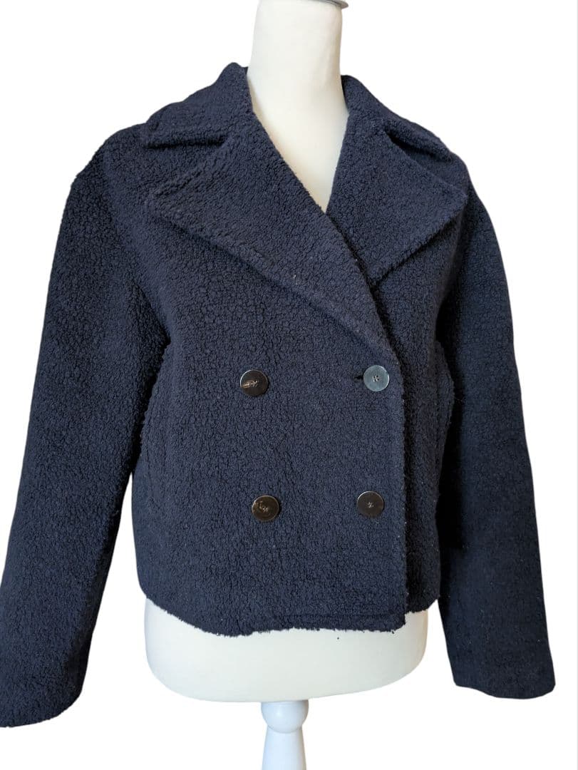 極美品セオリー 定価7万 22AW TEDDY FLEECE ボアPコート