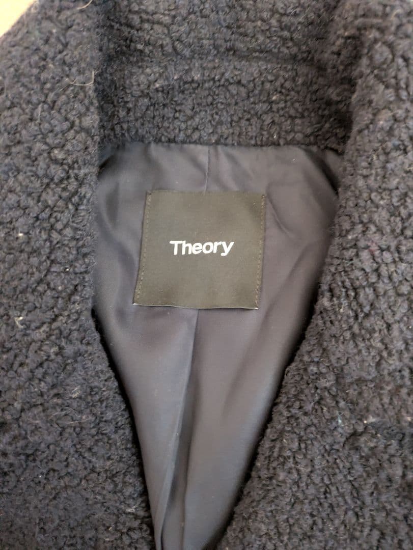 極美品セオリー 定価7万 22AW TEDDY FLEECE ボアPコート