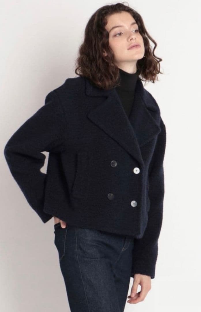極美品セオリー 定価7万 22AW TEDDY FLEECE ボアPコート