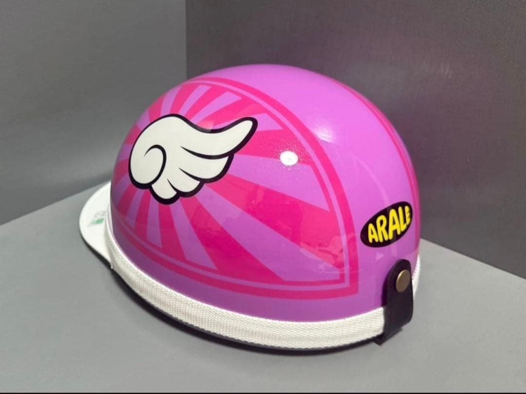 三つボタンコルク半ヘルメット カスタムペイント 日照 送料無料