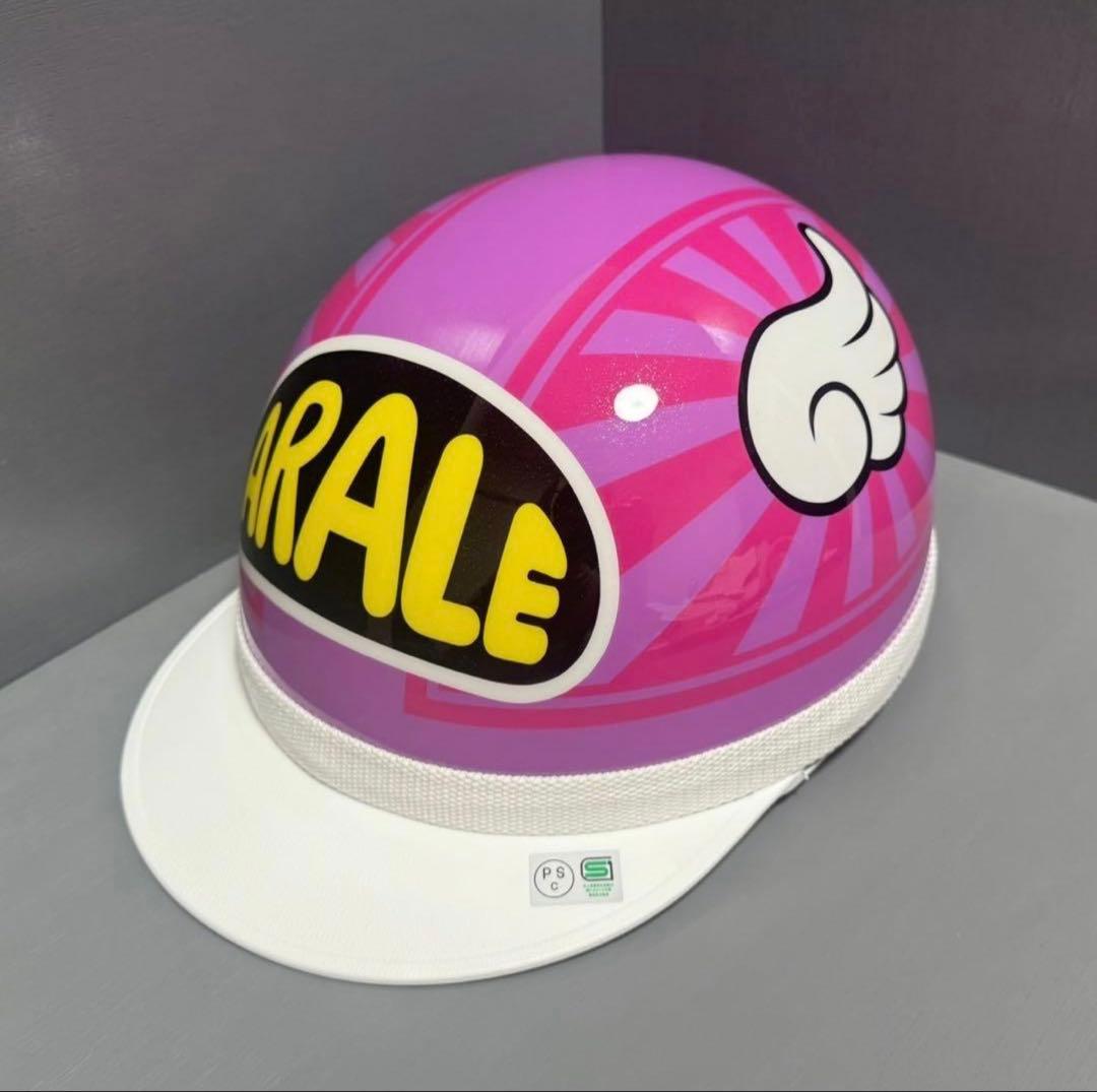 三つボタンコルク半ヘルメット カスタムペイント 日照 送料無料