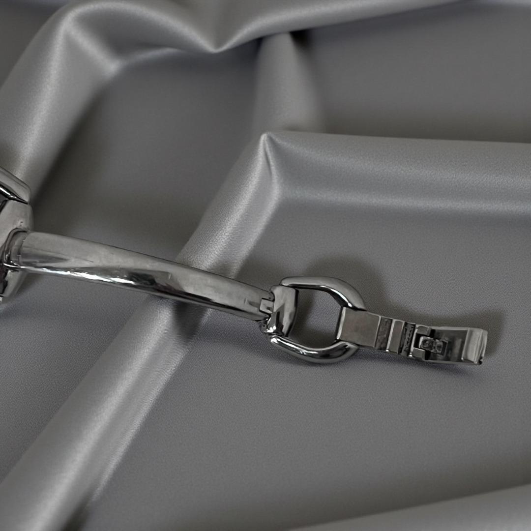 【不動品】GUCCIグッチ 139.5ホースビット 3Pダイヤ シェル文字盤