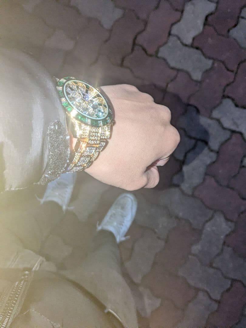 今日だけ価格！アイスアウトデザイン 腕時計 ゴールド