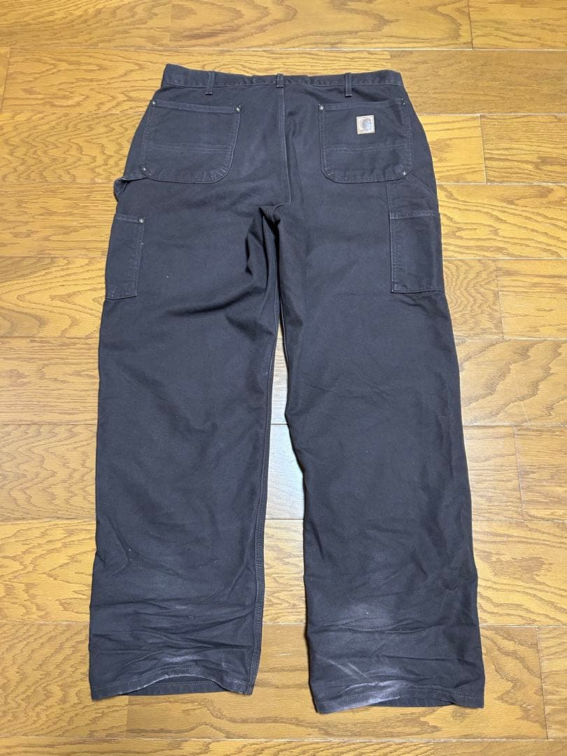 カーハート ダークブラウン B136 W38L32 ダブルニー