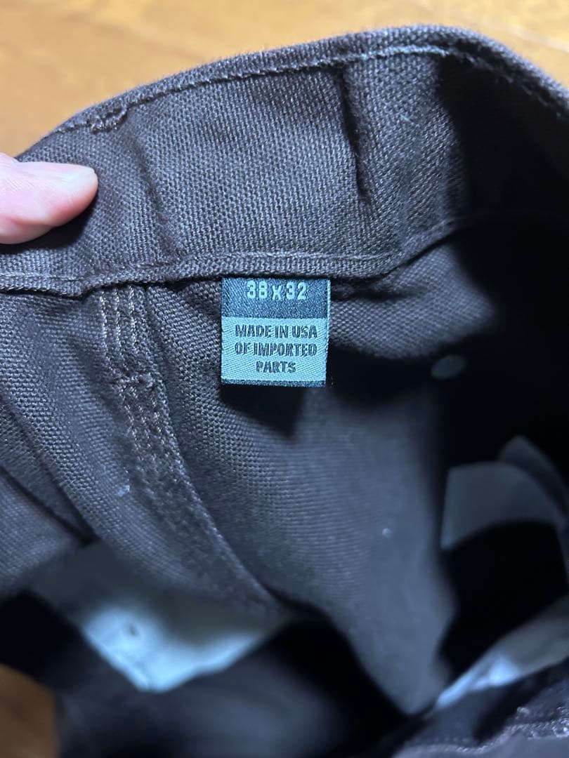 カーハート ダークブラウン B136 W38L32 ダブルニー