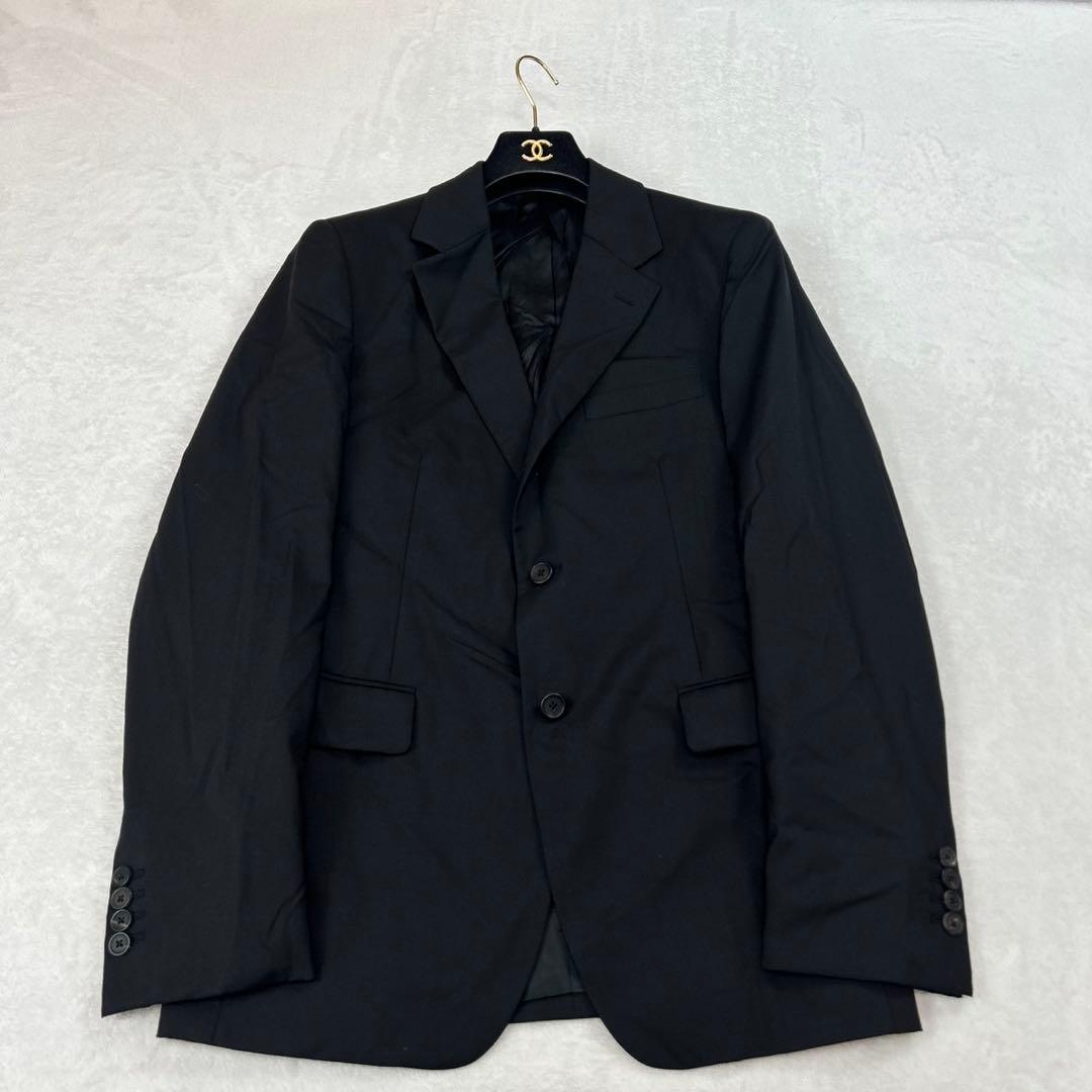 J471 L 48 プラダ シングル イタリア製 ブラック スーツ 上下 メンズ