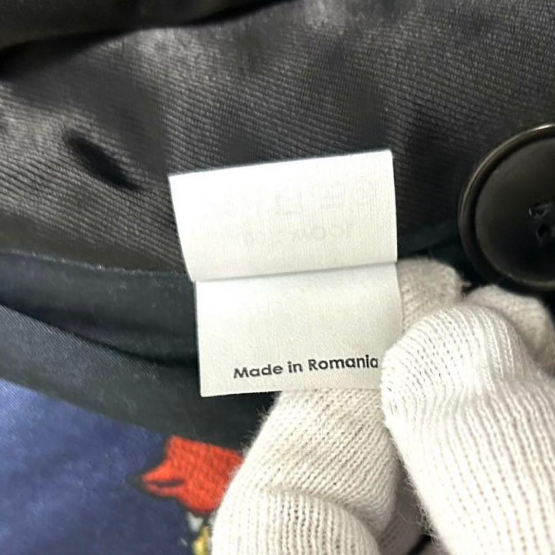 美品　dries van noten ピーコート　サイドファスナー　裏地総柄