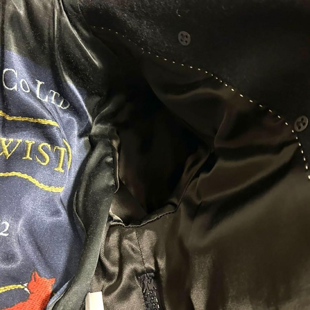 美品　dries van noten ピーコート　サイドファスナー　裏地総柄