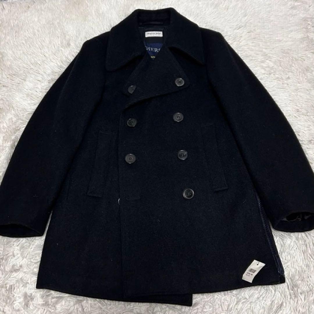 美品　dries van noten ピーコート　サイドファスナー　裏地総柄