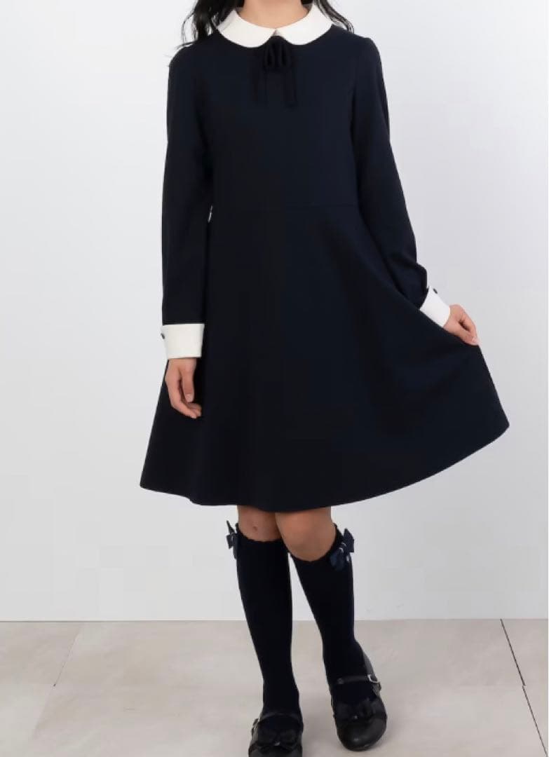 【卒服・フォーマル】組曲160cm 紺色ワンピース