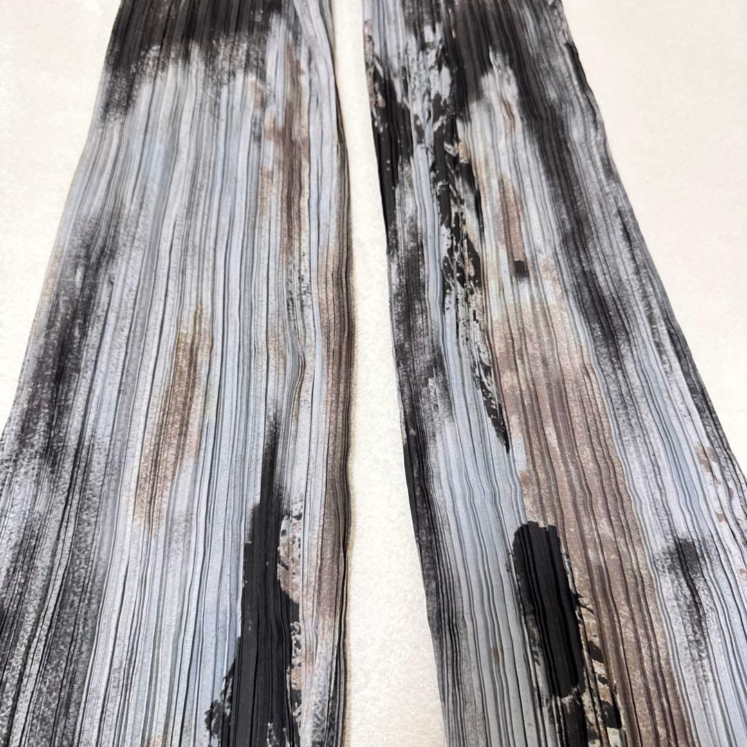 極美品✨ISSEY MIYAKE グラデーション　プリーツ　ボトムス　黒　グレー