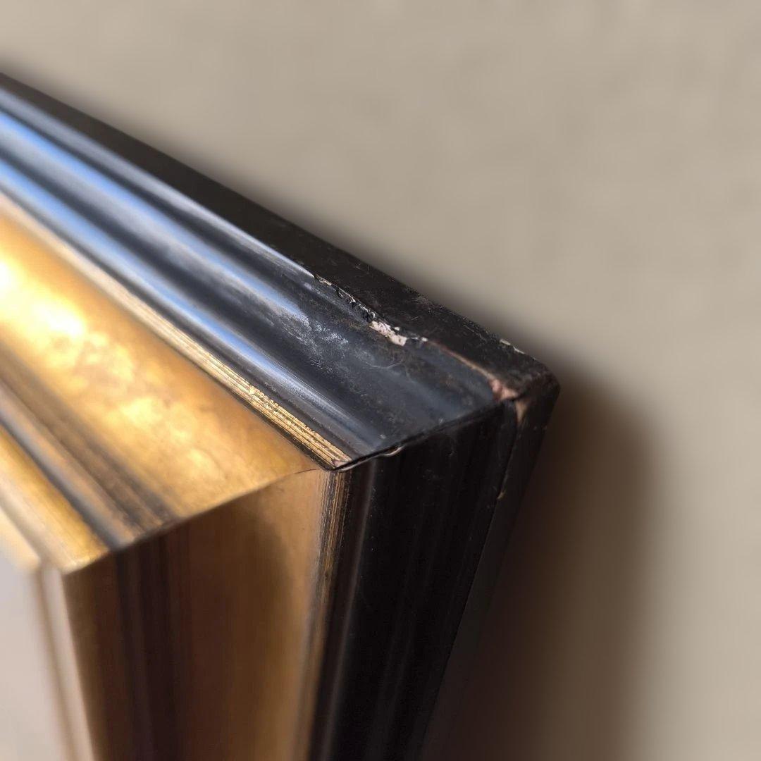 油彩画 海と山の風景