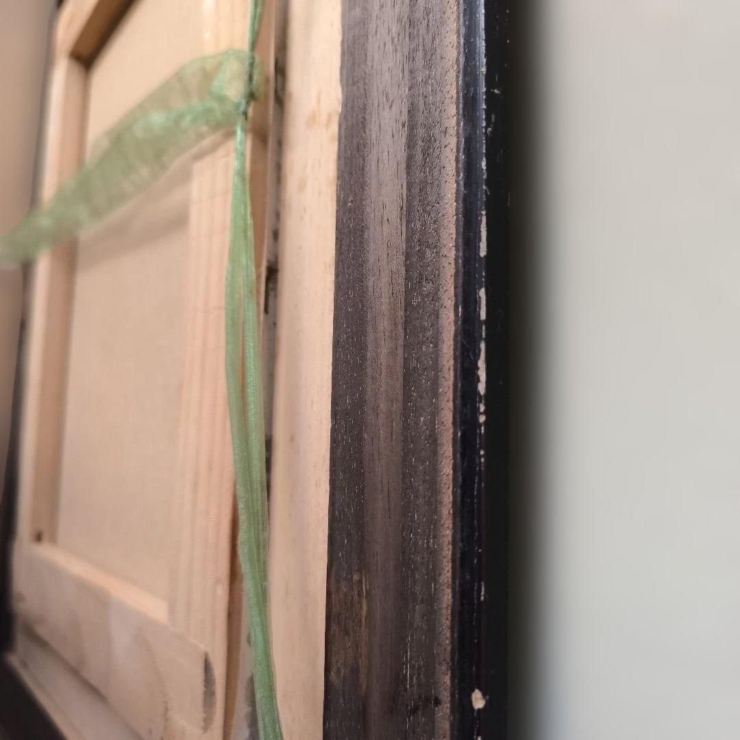 油彩画 海と山の風景