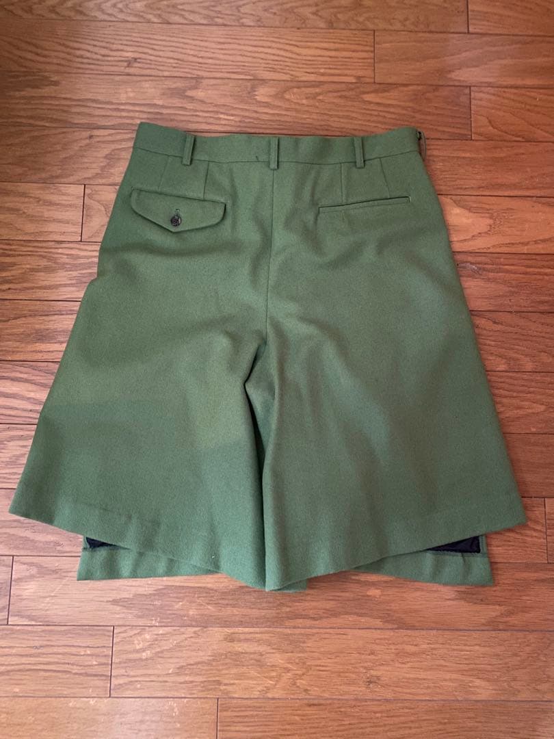 2025秋冬コムデギャルソンオムプリュス大人気フラノ捻れショーツ美品激安