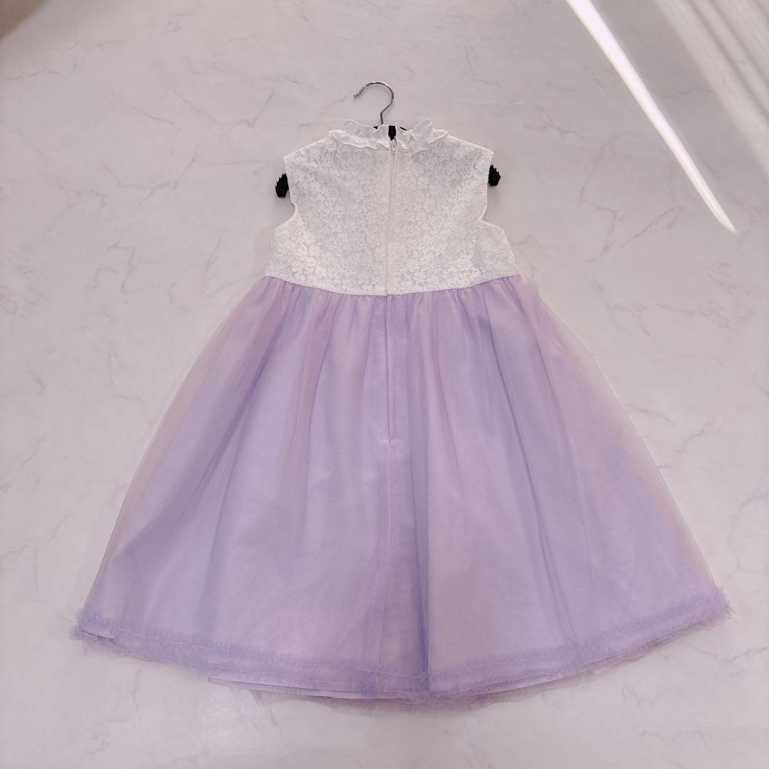 ELLE パープル×ツイード＊フォーマル 130 入学 卒園 女の子 セレモニー