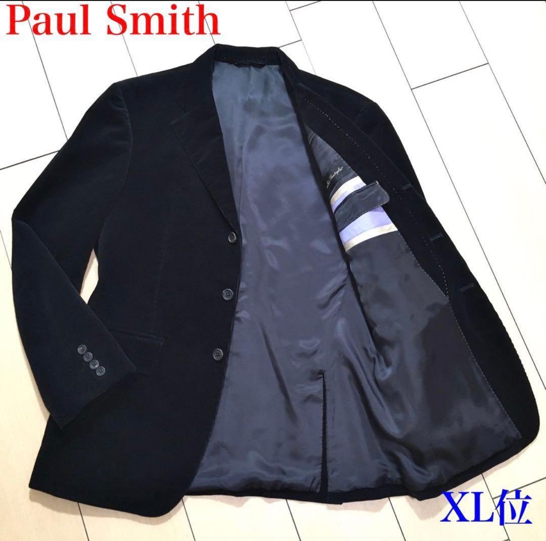 美品 ポールスミス コーデュロイ ジャケット ブラック 黒 XL位