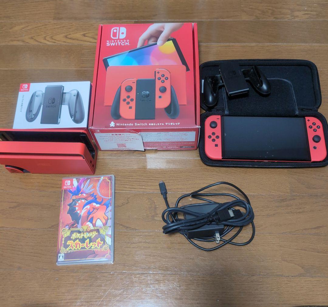 ニンテンドーSwitch　有機ELマリオレッド ポケモン(スカーレット)
