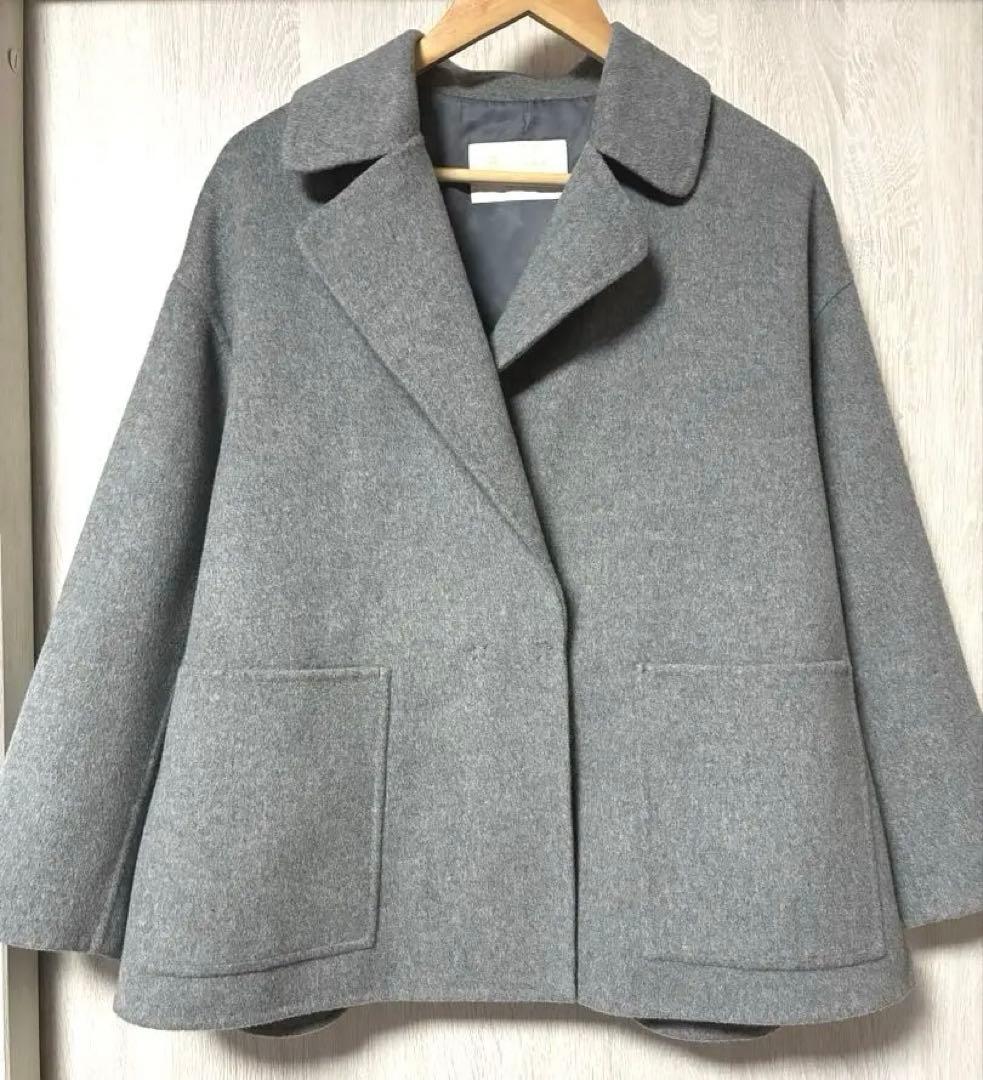 Ballseyプレミアムウールリバー オープンカラーショートコート