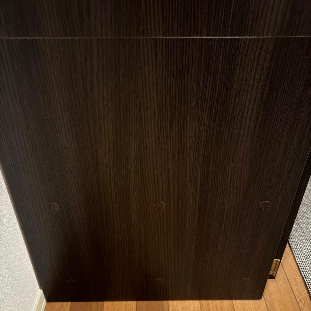 【1月27日まで】ダークブラウン クローゼット ワードローブ2ドア 引き出し付き
