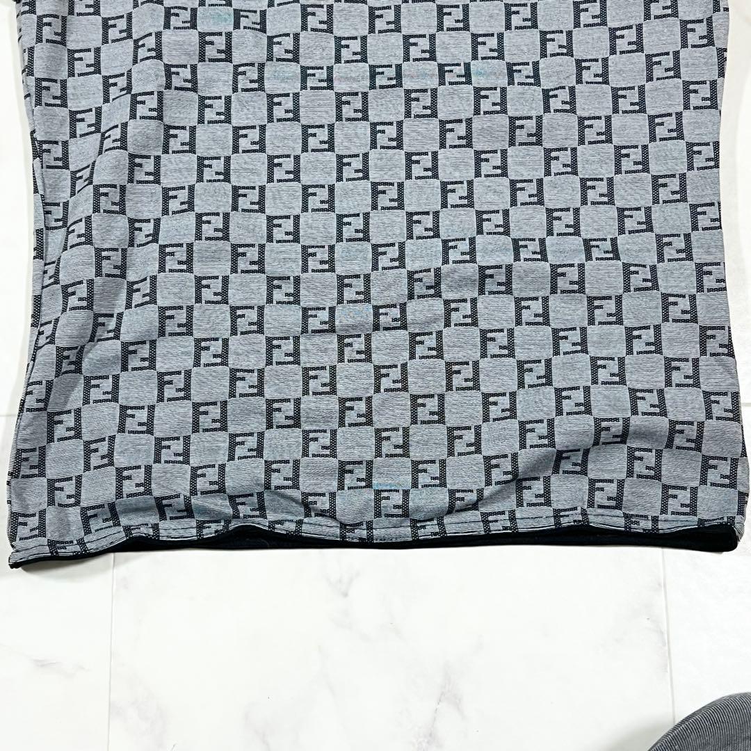 FENDI ズッカ柄 総柄 ノースリーブ トップス 44 M相当 グレー