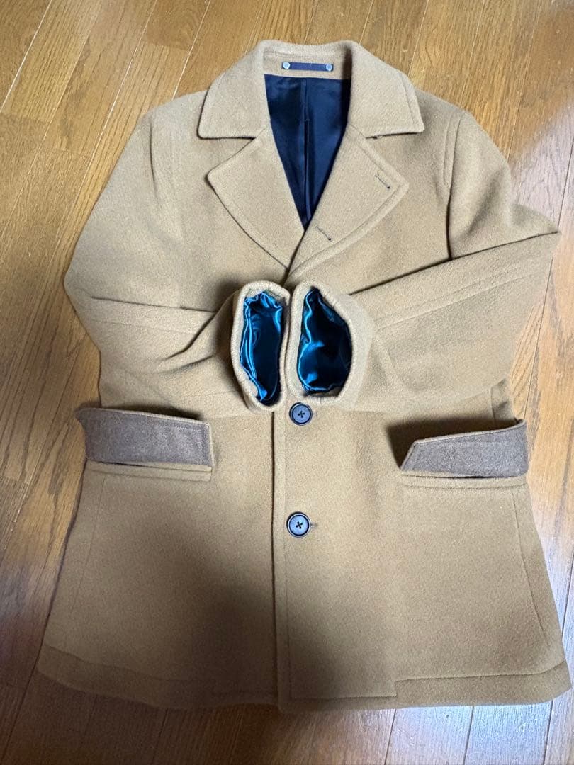 極美品【PS Paul Smith】ポールスミスメンズコートウール　キャメル　L