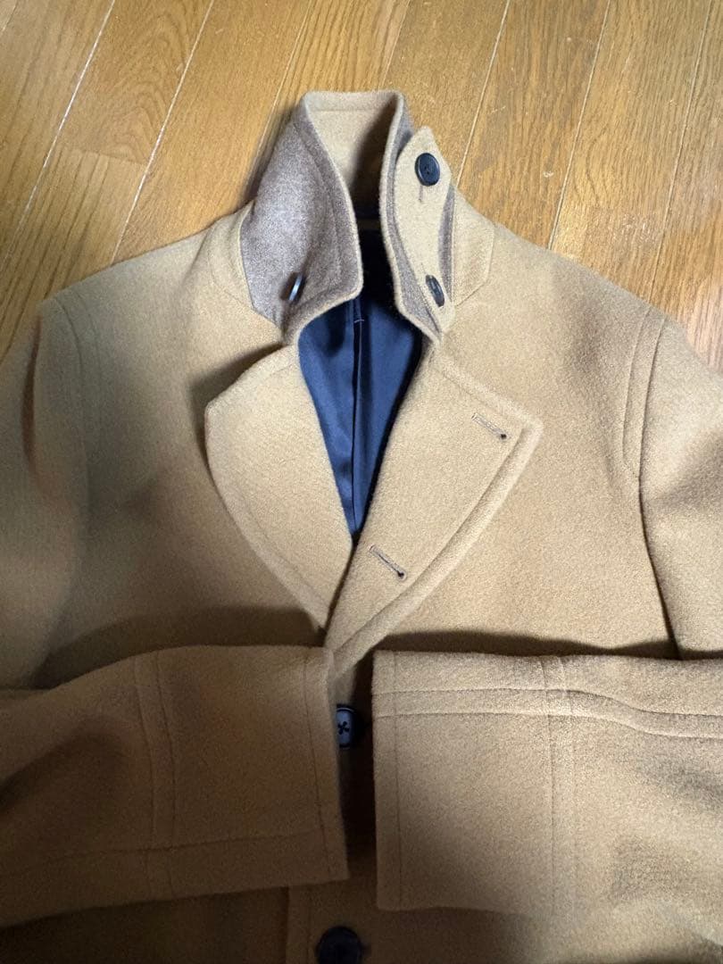 極美品【PS Paul Smith】ポールスミスメンズコートウール　キャメル　L