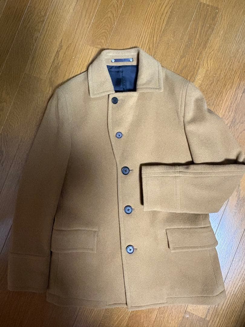 極美品【PS Paul Smith】ポールスミスメンズコートウール　キャメル　L