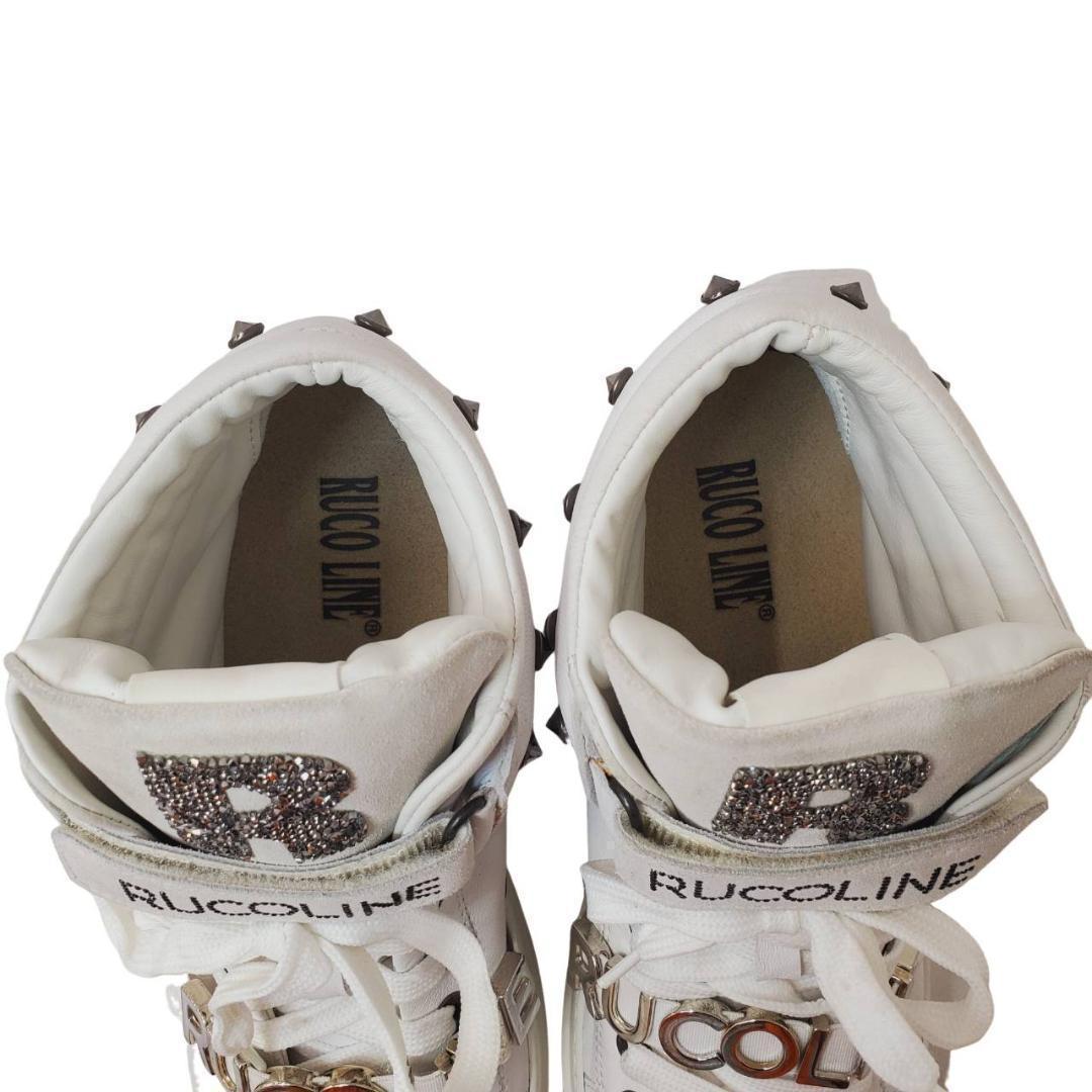 新品激レア　ルコライン　ハイカットスニーカー　30周年　スタッズ　白　EU40