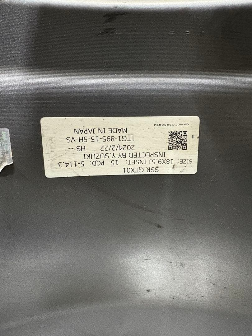 SSR 18インチ GTX01 4本セット　ホイールのみ