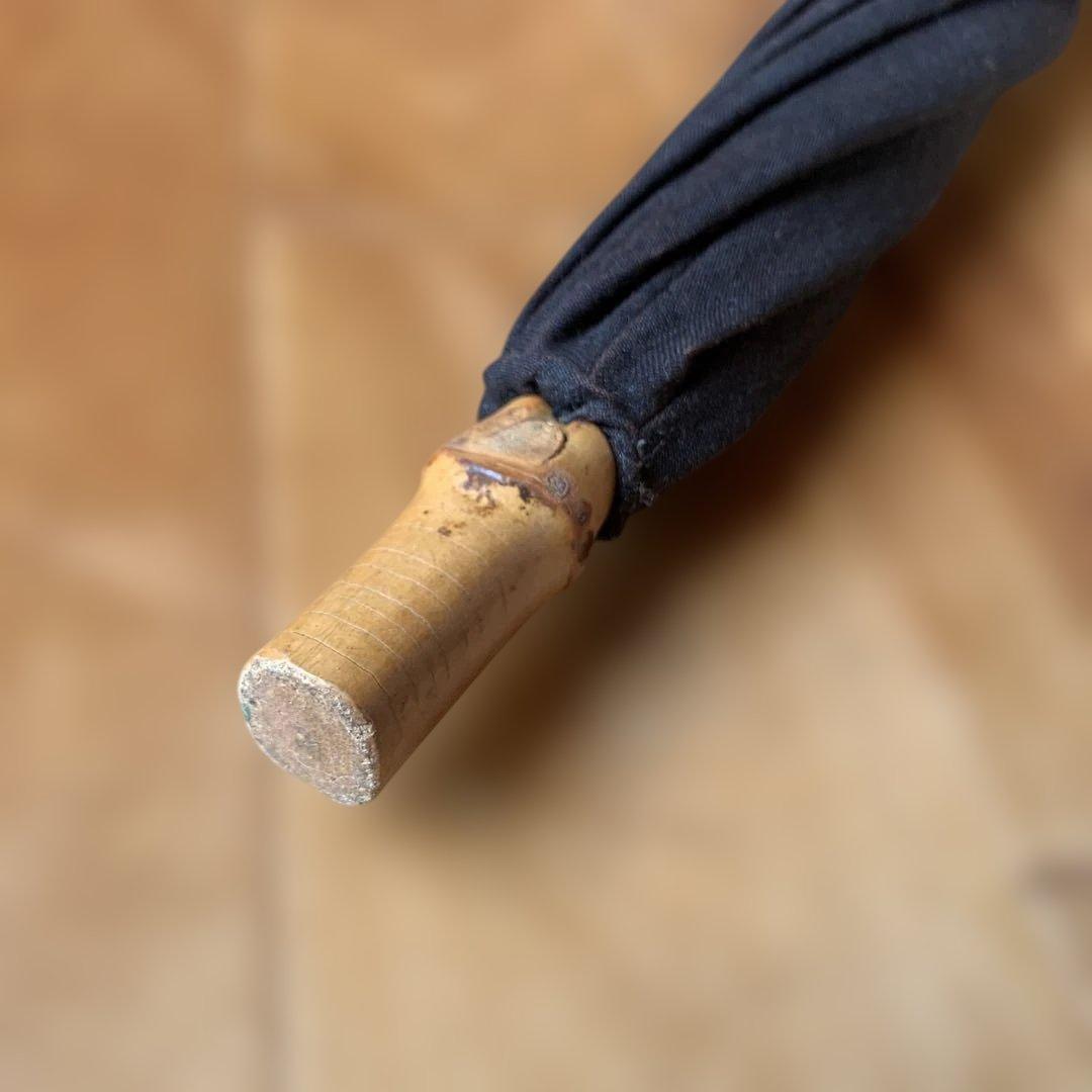 ツタエノヒガサ　黒　日傘 竹製ハンドル