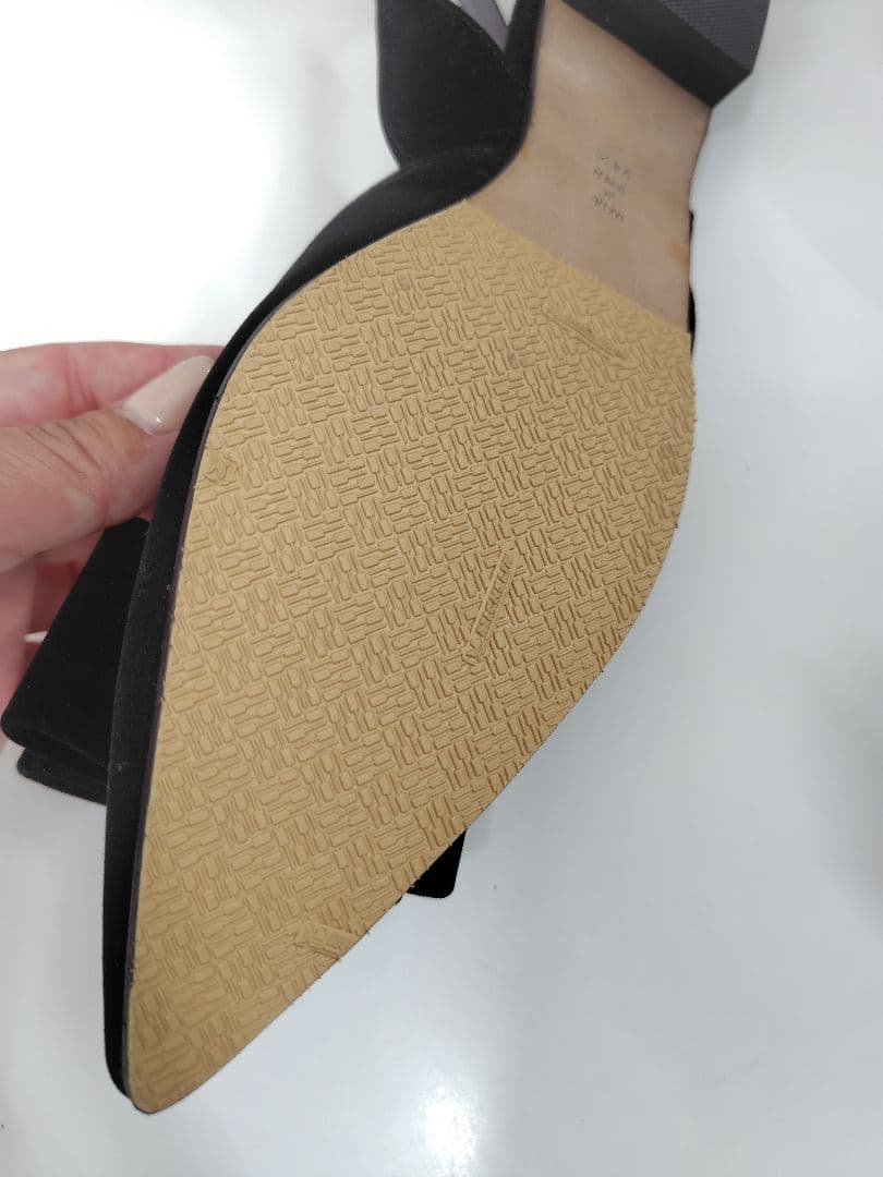 OHGA　ベロアリボンパンプス　20,900円(税込)　ブラック24.5センチ