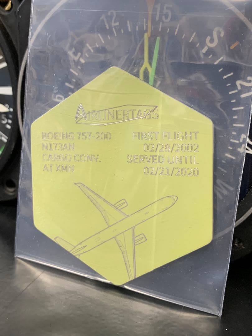 アメリカン航空 B757 タグ ディスプレイ パネル Airlinertags