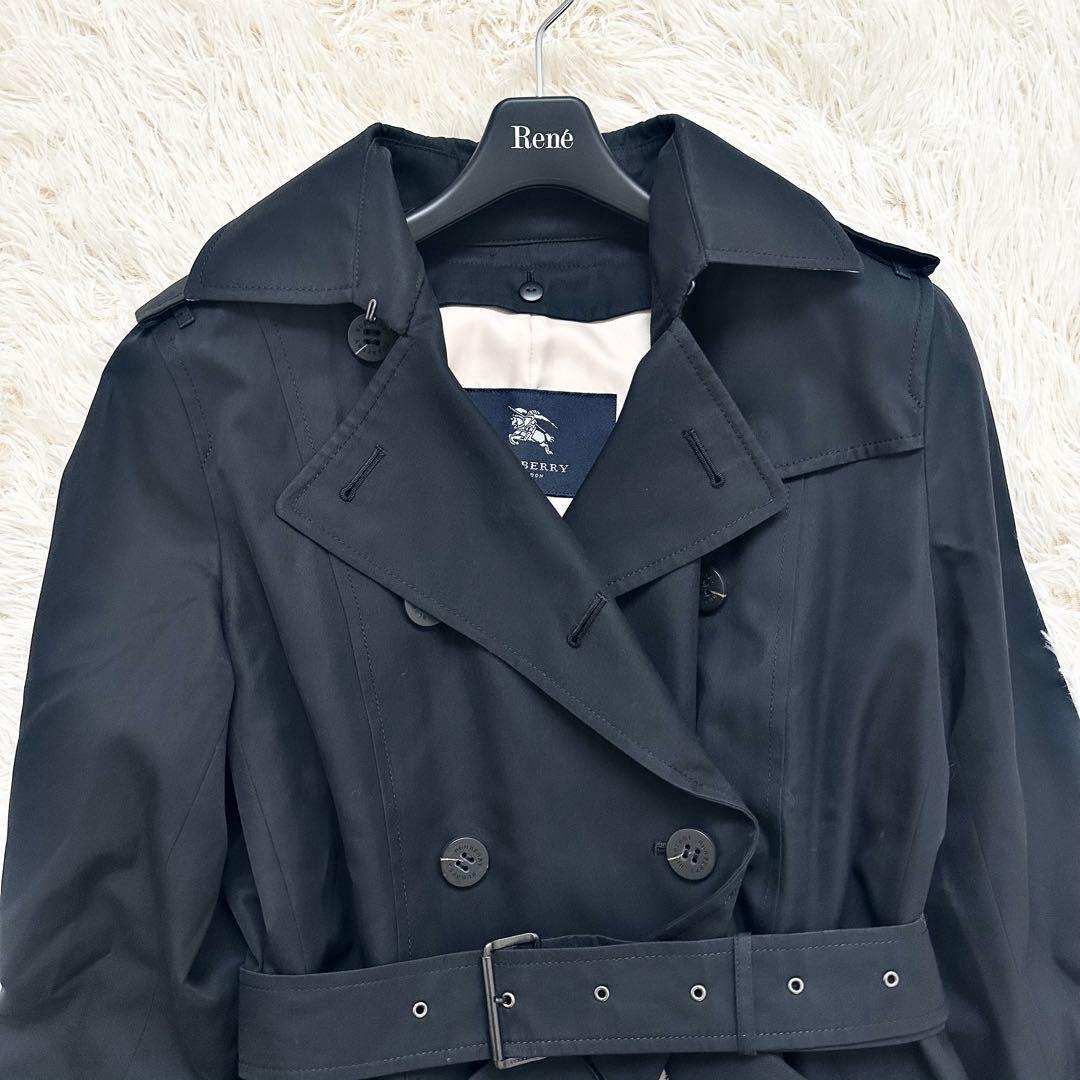 極美品✨️バーバリー ライナー付 ノバチェック トレンチコート 黒 M ベルト