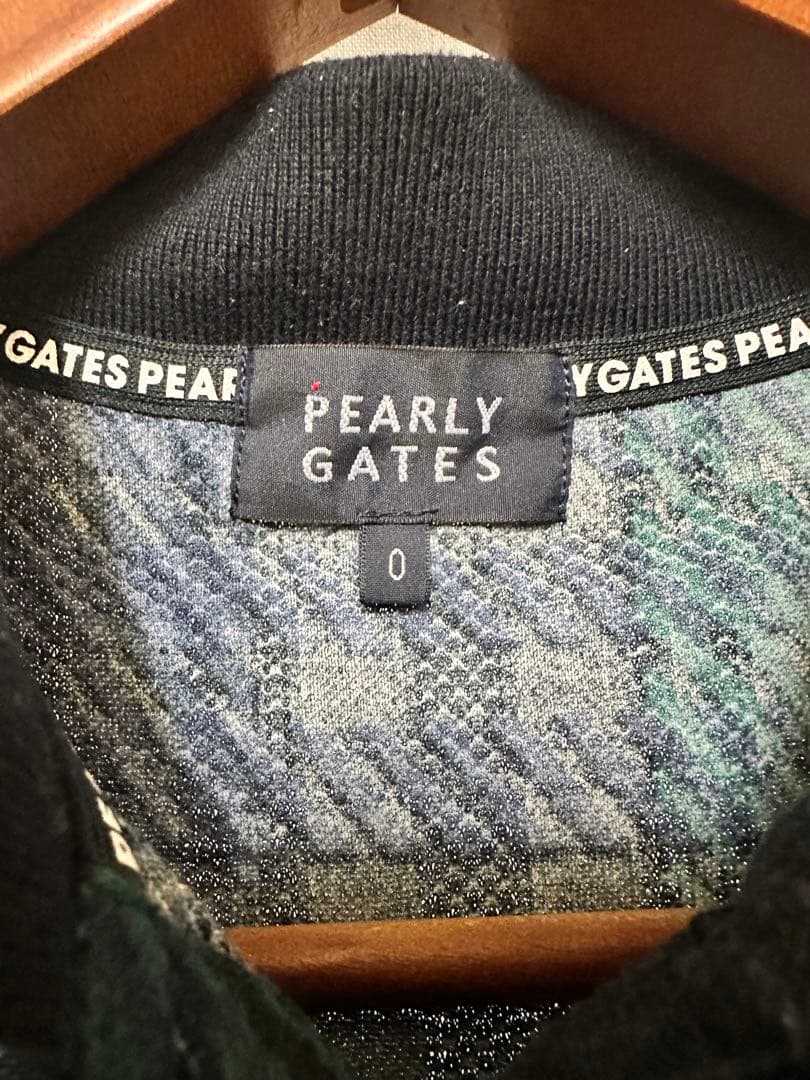 PEARLY GATES チェック柄ポロワンピース