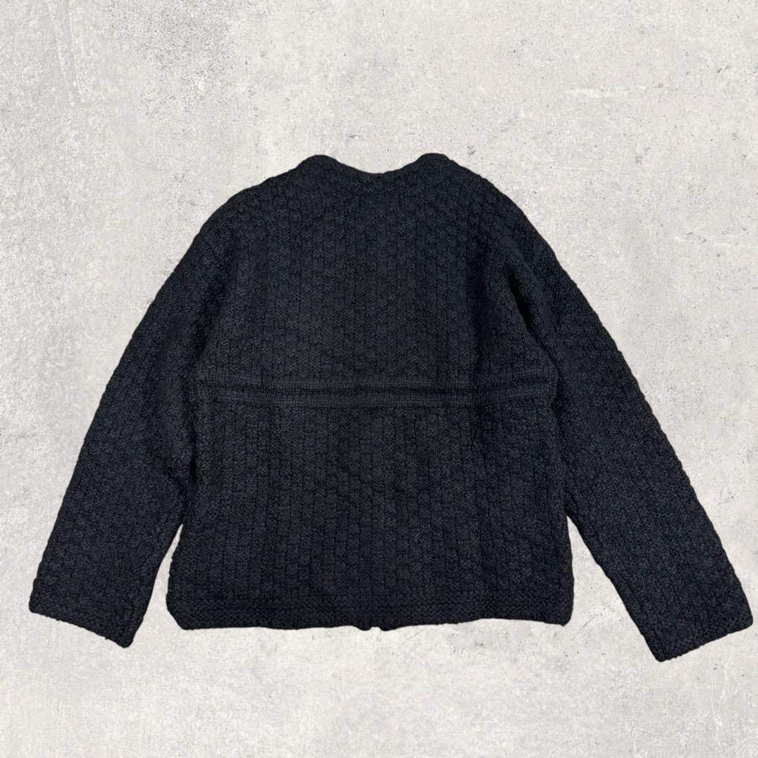 TSLOBE IENA ボタンツィーディジャケット 黒 スマイルボタン