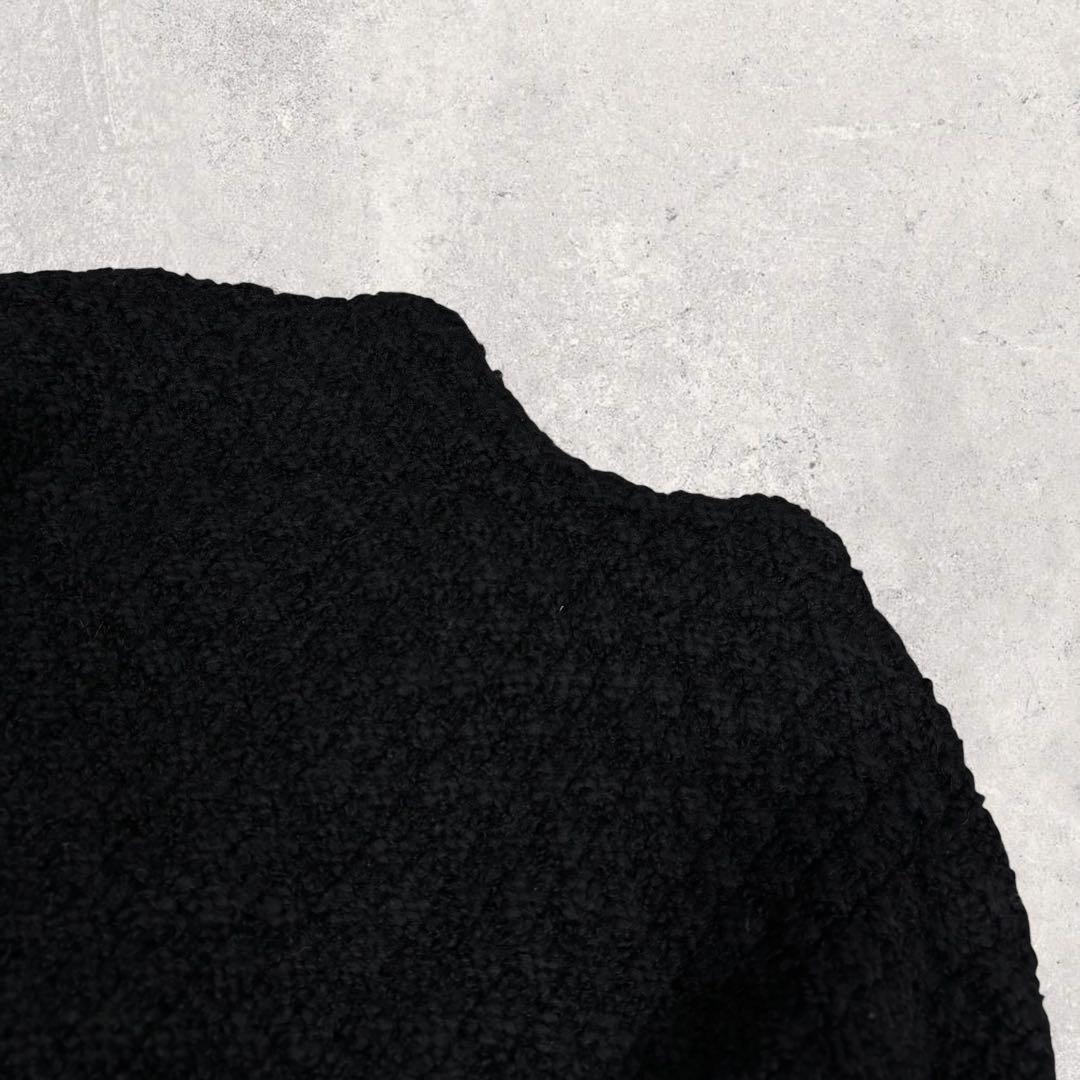 TSLOBE IENA ボタンツィーディジャケット 黒 スマイルボタン