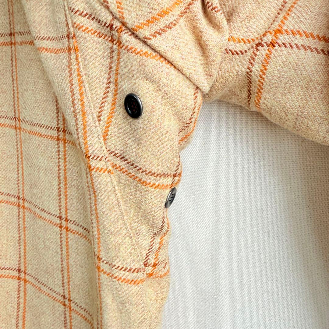 美品　ユナイテッドアローズ　ハンタージャケット　チェック　ウール　襟コーデュロイ