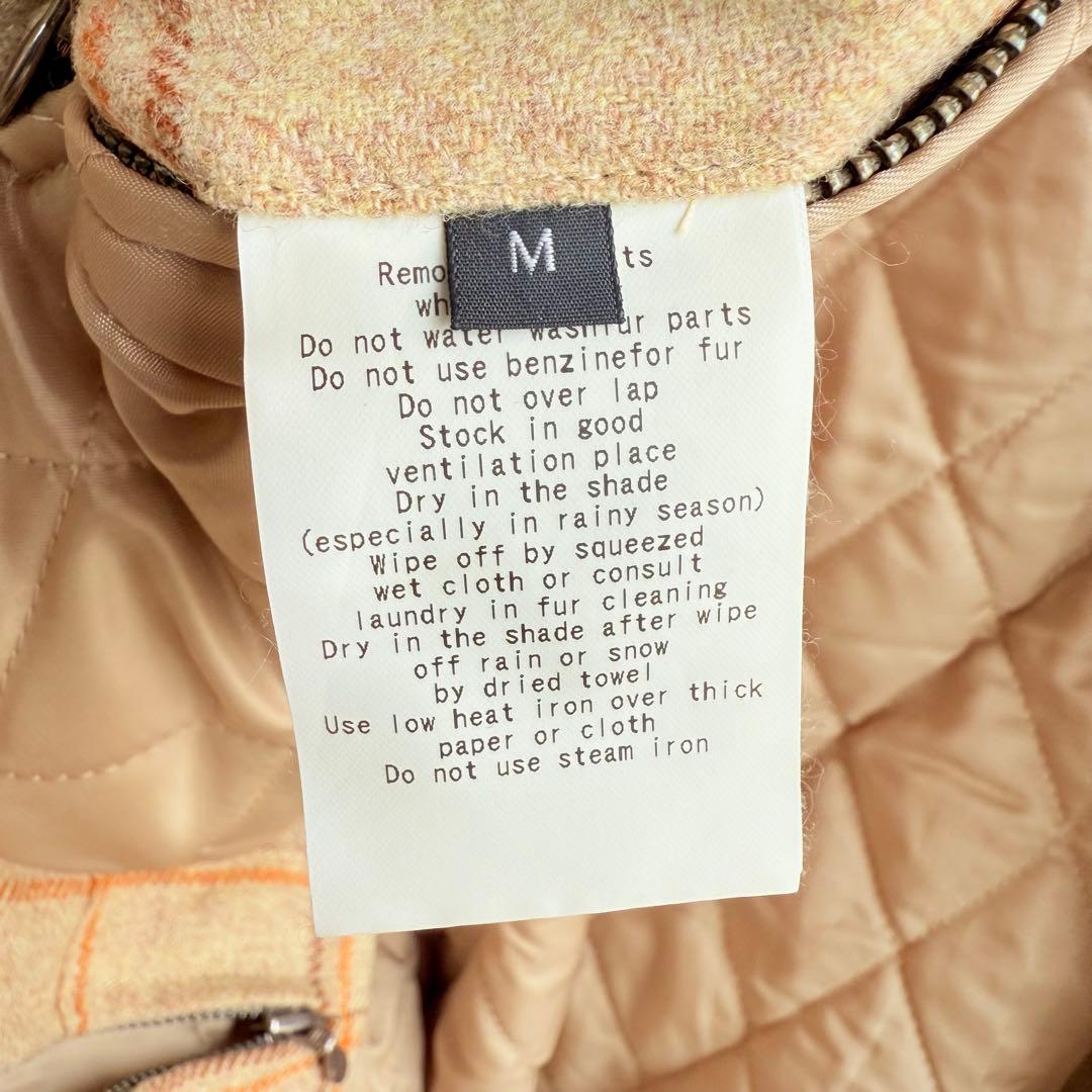 美品　ユナイテッドアローズ　ハンタージャケット　チェック　ウール　襟コーデュロイ