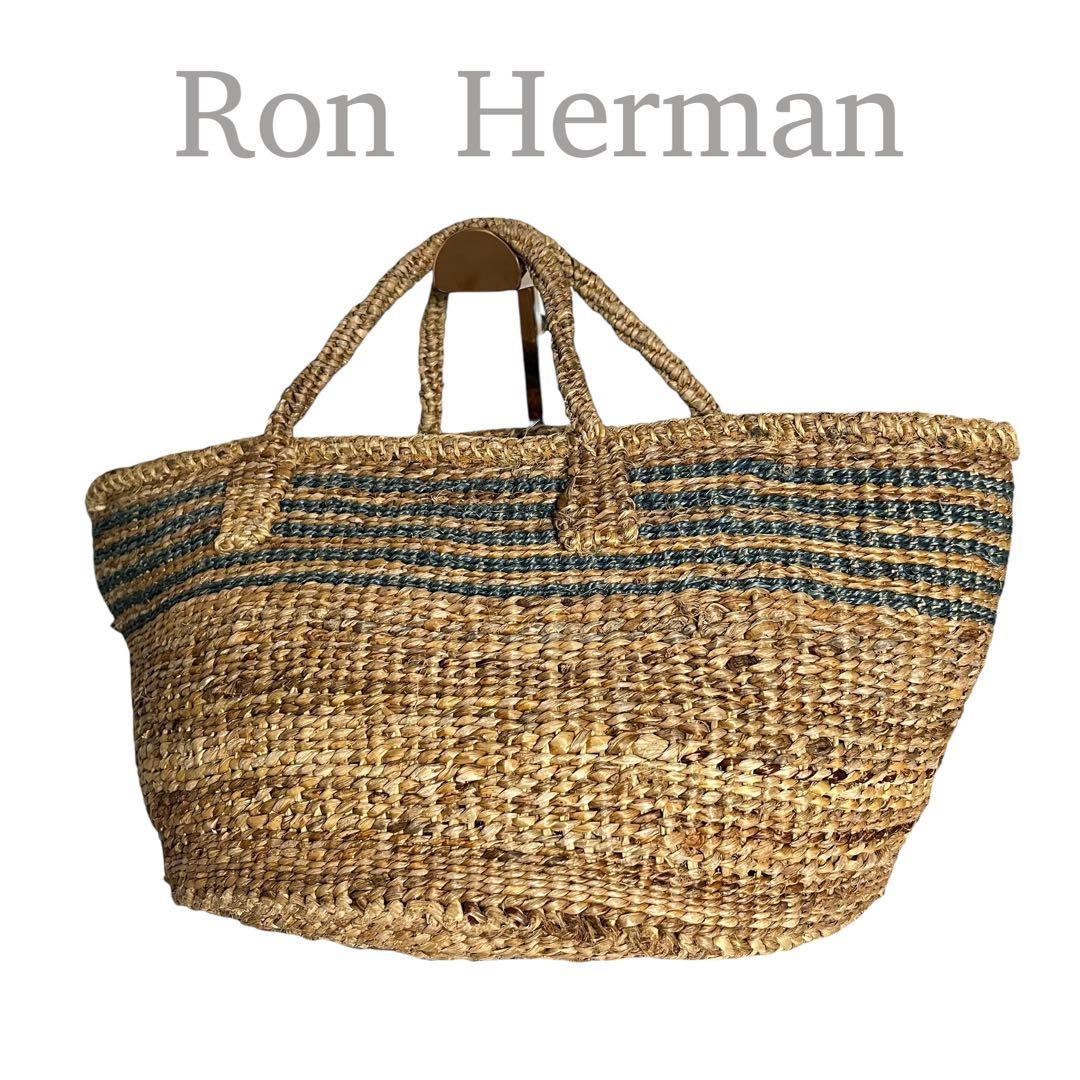AK33【美品】　Ron Herman　ロンハーマン　ストロー　かごバッグ