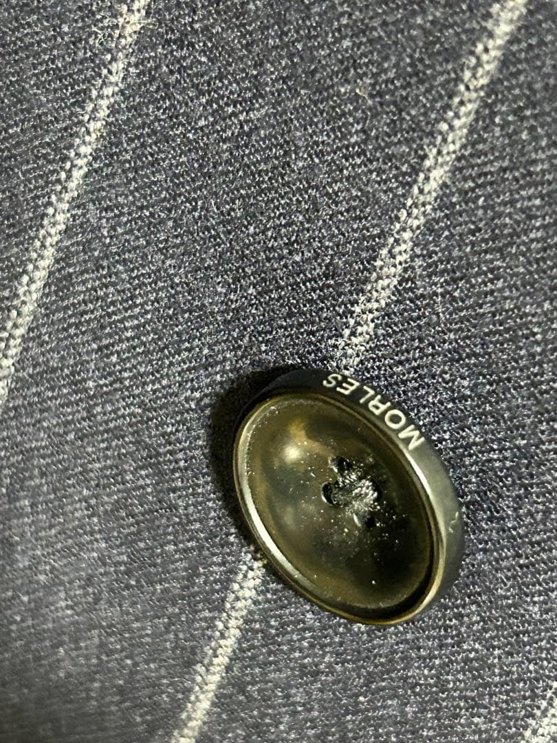 MORLES モアレス ダブルブレスト スーツ カノニコ チョークストライプ