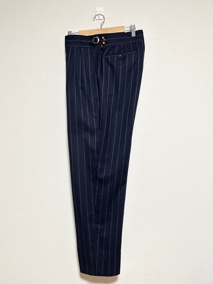 MORLES モアレス ダブルブレスト スーツ カノニコ チョークストライプ