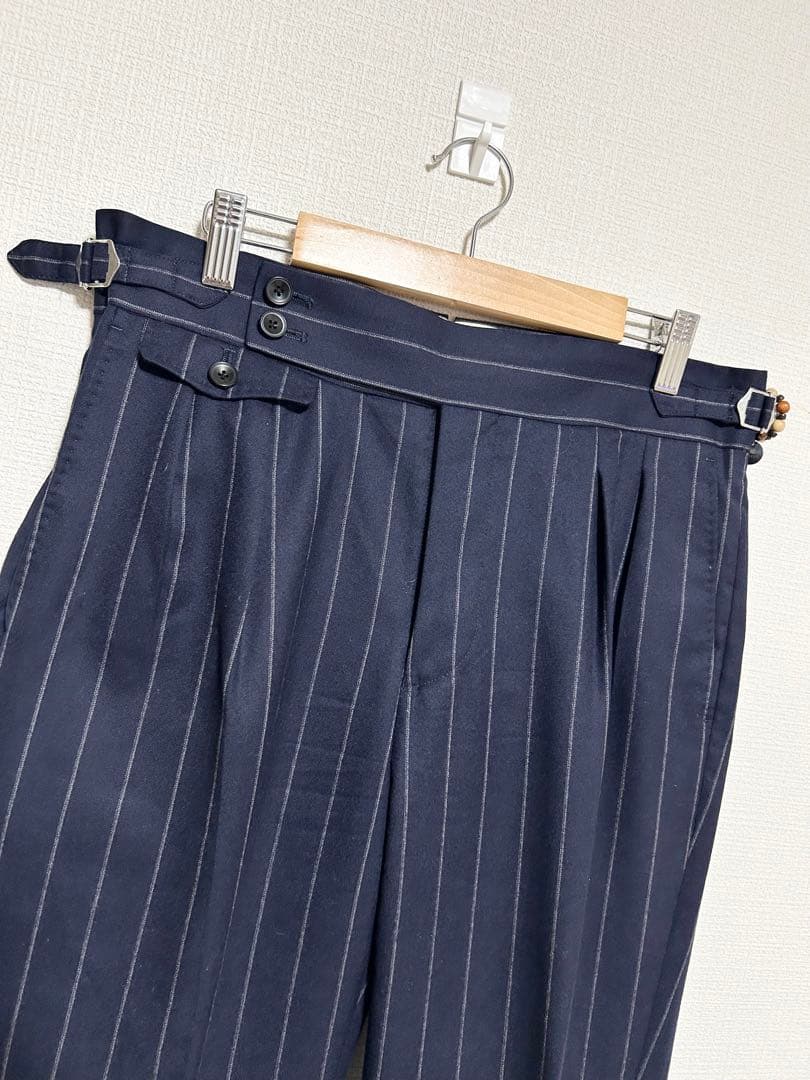 MORLES モアレス ダブルブレスト スーツ カノニコ チョークストライプ