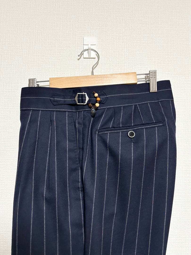 MORLES モアレス ダブルブレスト スーツ カノニコ チョークストライプ