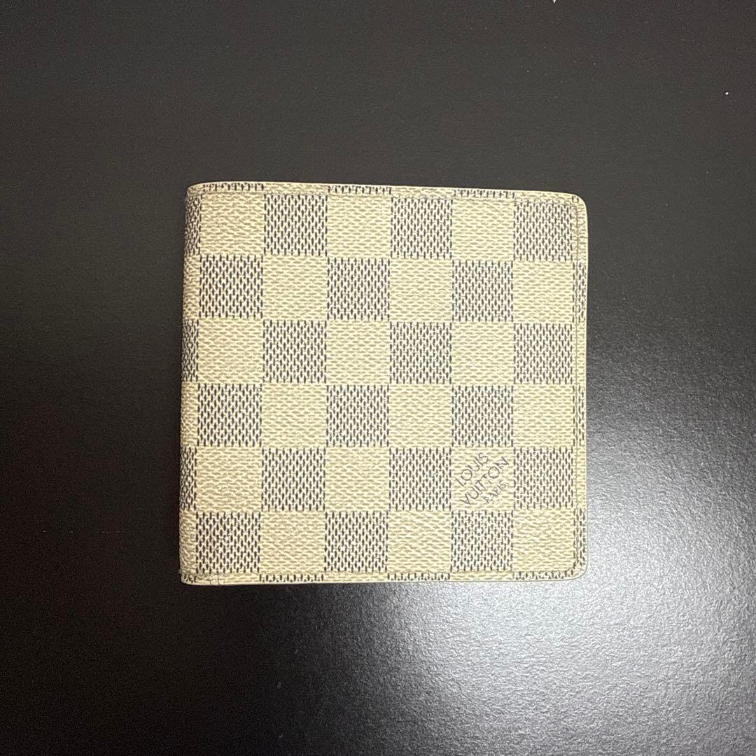 Louis Vuitton 二つ折り財布 ダミエ　アズール
