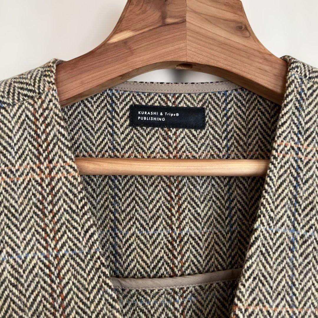 【北欧暮らしの道具店】ヘリンボーン柄ウールベスト