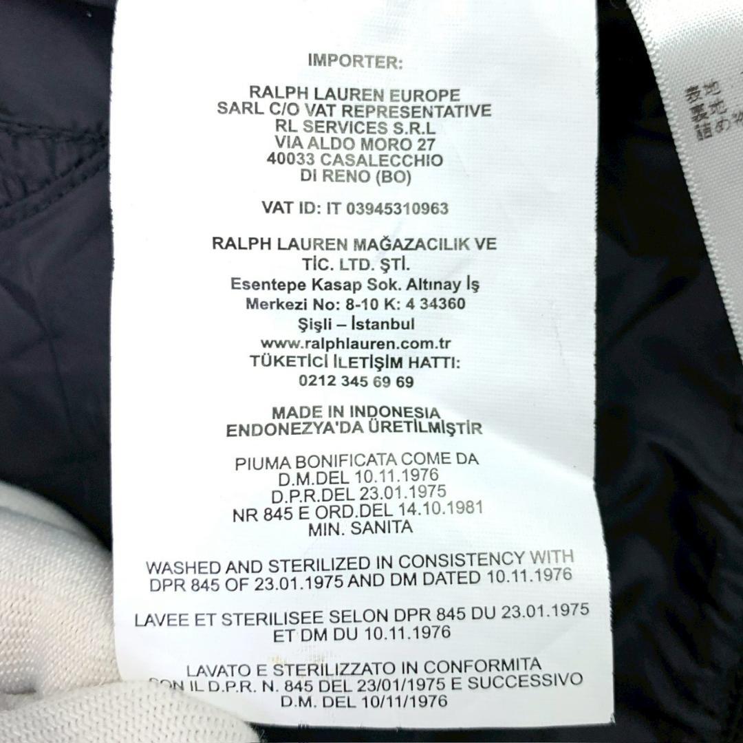 現行QRタグ★ポロラルフローレン ダウンベスト ビッグポニー 黒 S　D828