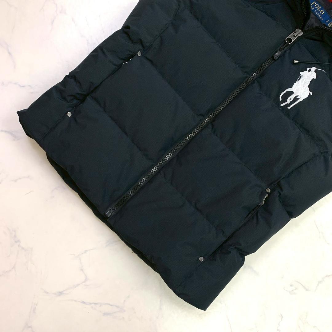現行QRタグ★ポロラルフローレン ダウンベスト ビッグポニー 黒 S　D828